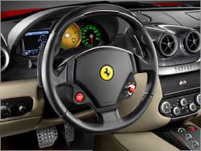 User Interface on a Ferrari dashboard